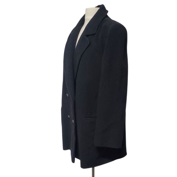 Vintage J.G.Hook Black Wool Womens Coat - Picture 3 of 8